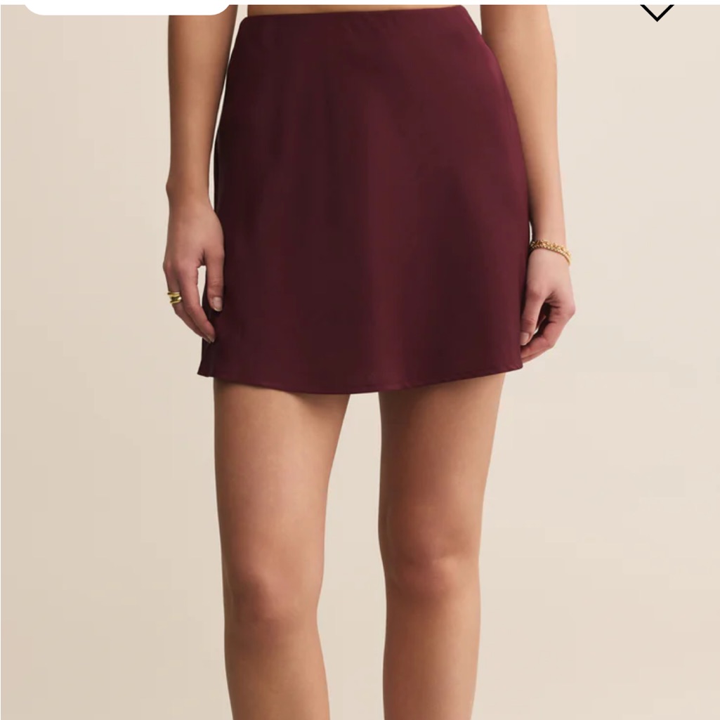 Z Supply Burgundy Mini Skirt